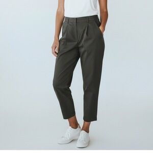 Everlane Pants Women 0‎ Brown Jiangmen Chino Pleated Preppy Workwear Office